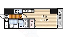 ベレーサ築地口ステーションタワー ワンルームの間取図画像