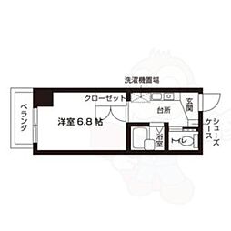 メジログランデ千代田 ワンルームの間取図画像
