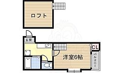 グランベル大須観音 1Kの間取図画像