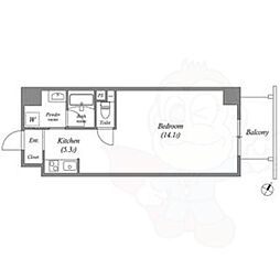 T'sRESIDENCENagoya ワンルームの間取図画像