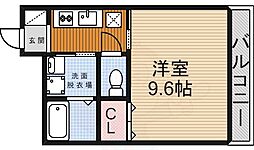 BERG大須 1Kの間取図画像