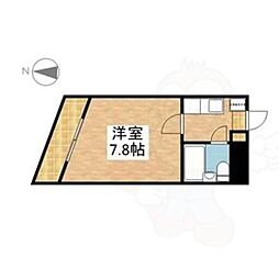 チサトハイツ 1Kの間取図画像