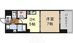 プレサンスジェネ栄 ワンルームの間取図画像