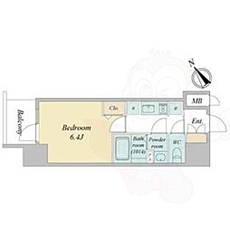 メイクス'熱田神宮 1Kの間取図画像