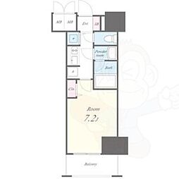 セイワパレス丸の内駅前プレミア 1Kの間取図画像