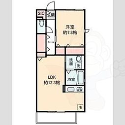 K.G.S.ハイム 1LDKの間取図画像