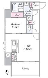 LOg浅草classic 1LDKの間取図画像