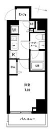 アーバンパーク川口幸町 11階1Kの間取り