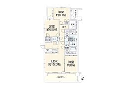 レクセルプラッツァ福生壱番館 3LDKの間取図画像