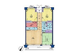 センチュリー武蔵村山 3LDKの間取図画像