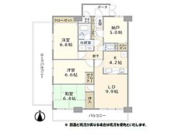 ライオンズマンション昭島第2 3SLDKの間取図画像