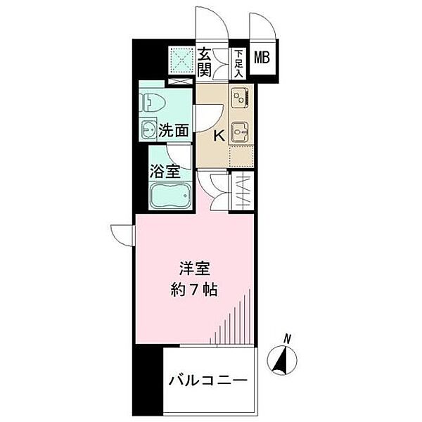 ベルフェリーク横濱山下町 ｜神奈川県横浜市中区山下町(賃貸マンション1K・6階・23.60㎡)の写真 その2