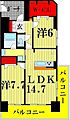 ロイヤルパーリスリバーサイド5階15.3万円
