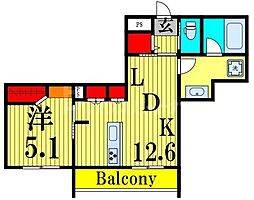 間取図画像 1LDK