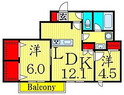 間取図画像 1LDK