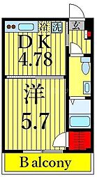 GRANPASEO六町 4階1DKの間取り