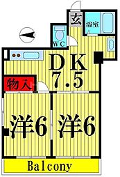 間取図画像 2DK