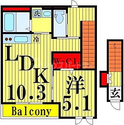 アイリスガーデン1 1LDKの間取図画像