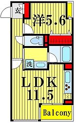 デュエット北千住マキア 1LDKの間取図画像