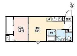 Ms アパートメント 1LDKの間取図画像
