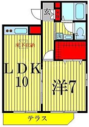 SARATOGA 1LDKの間取図画像
