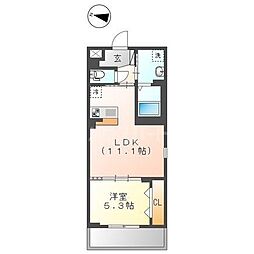 仮)梅田3丁目マンション新築工事 1LDKの間取図画像