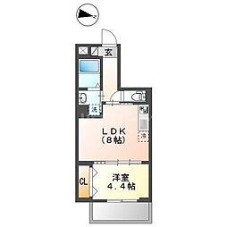 仮)梅田3丁目マンション新築工事 1LDKの間取図画像