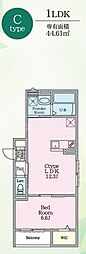 セレーノ梅田II 1LDKの間取図画像