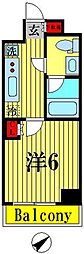ユリカロゼ梅島 1Kの間取図画像