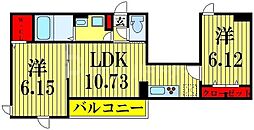 グラナーダ西新井 2LDKの間取図画像