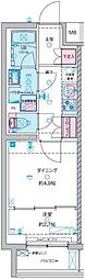 GENOVIA竹ノ塚 1DKの間取図画像