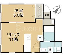 サンライズ舎人 1LDKの間取図画像