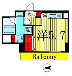 RisingPlace西新井 ワンルームの間取図画像