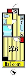 ユリカロゼ梅島 1Kの間取図画像