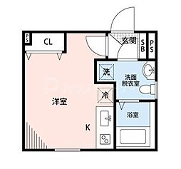 ベルシードステアー西新井 ワンルームの間取図画像