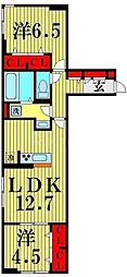ルリアン保木間 2LDKの間取図画像