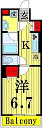 アールシティー 1Kの間取図画像