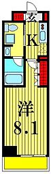 ARKMARK五反野 1Kの間取図画像