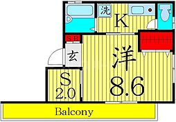 フィールズ13 1SKの間取図画像