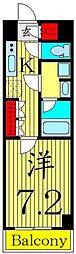 ジェノヴィア五反野スカイガーデン 1Kの間取図画像