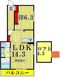 A-FIRSTAnnex 1LDKの間取図画像
