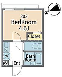 coto 1Kの間取図画像