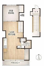 東武西新井第1サンライトマンション 1LDKの間取図画像
