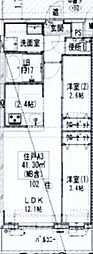 GENOVIA梅島 2LDKの間取図画像