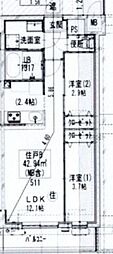 GENOVIA梅島 2LDKの間取図画像
