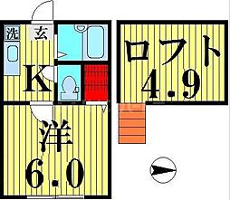 アーバンハイツ 1Kの間取図画像