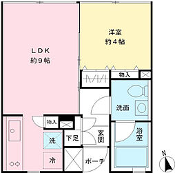 Hi-ROOMS新代田 1LDKの間取図画像