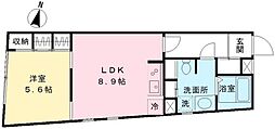 LaPerla阿佐ケ谷 1LDKの間取図画像