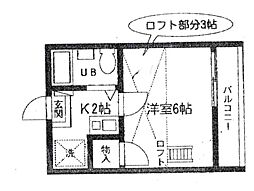 ユトリロ曳馬 ワンルームの間取図画像