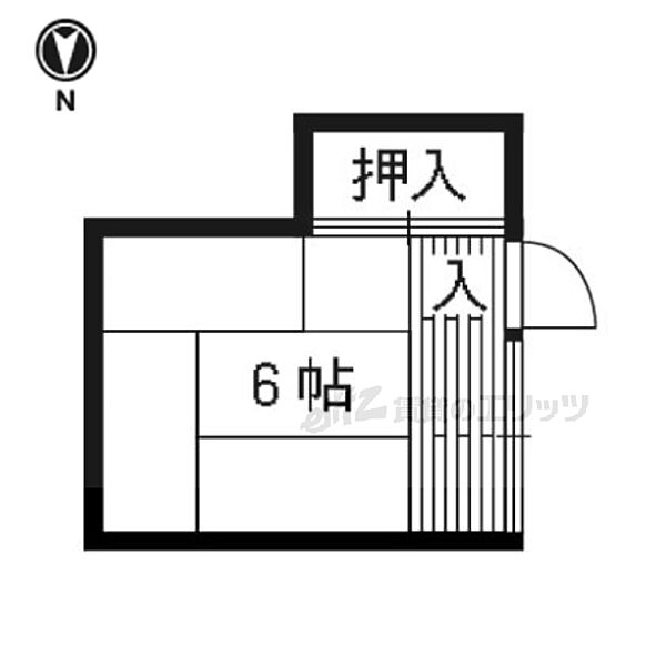 大住アパート 201｜京都府京都市左京区吉田二本松町(賃貸アパート1R・2階・10.00㎡)の写真 その2